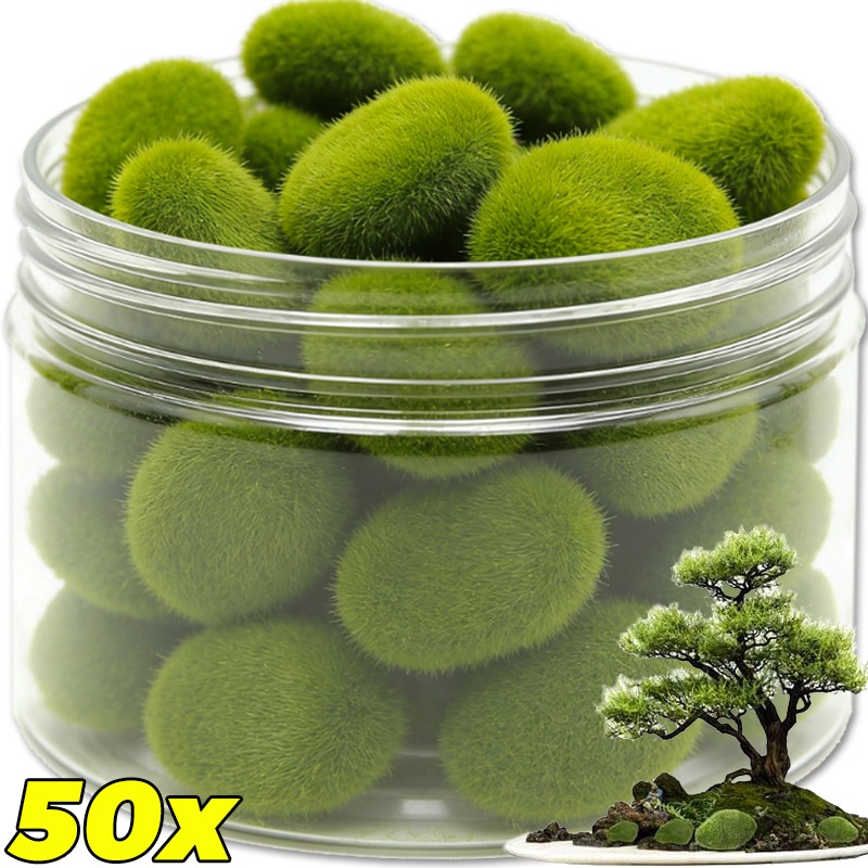 Terrarium Moss Art - 50/5PCS Artificial Foam Moss Rocks Fake