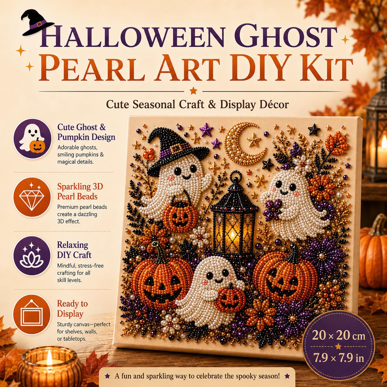 @Halloween Ghost Pearl Art Kit - Resin Craft For Beginners review and price
