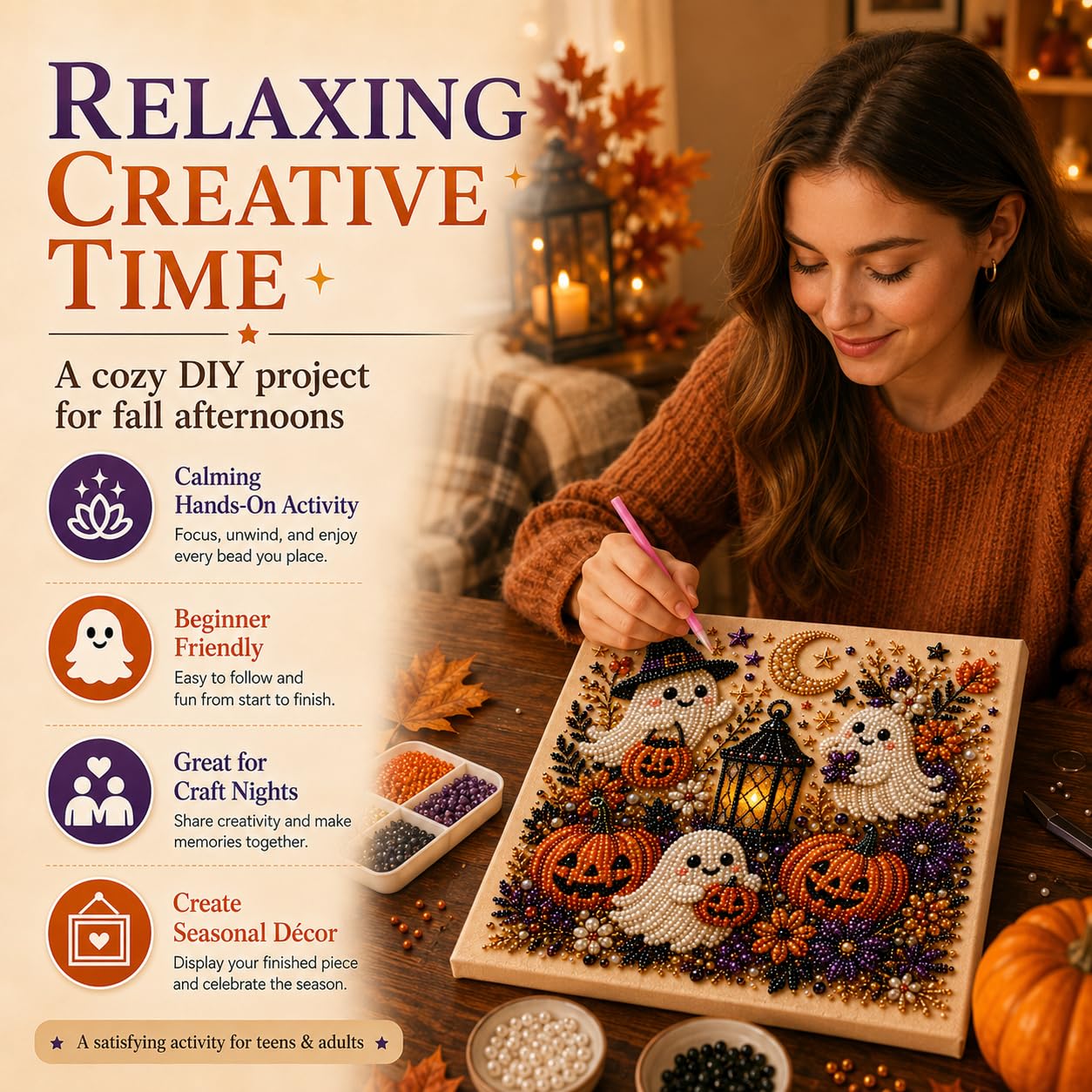 @Halloween Ghost Pearl Art Kit - Resin Craft For Beginners review and price