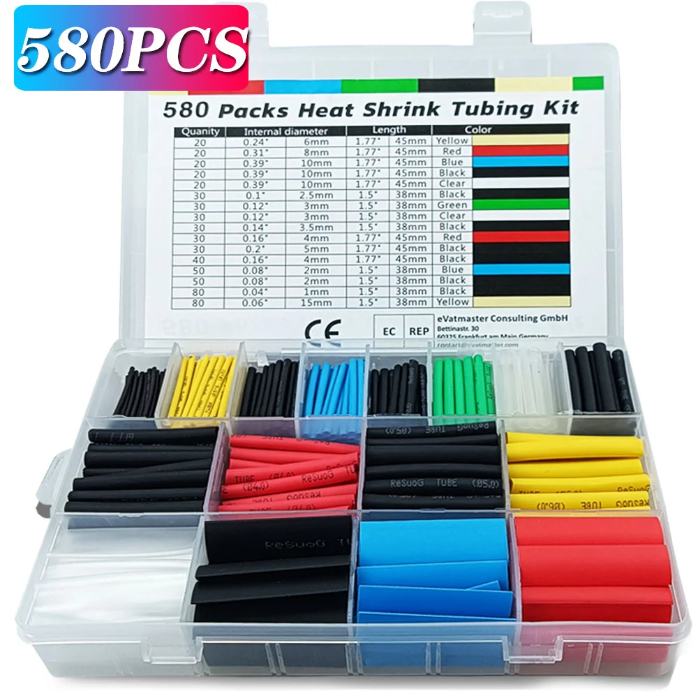 580/530/127PCS Heat Shrink Tub - Heat Gun Small review and price