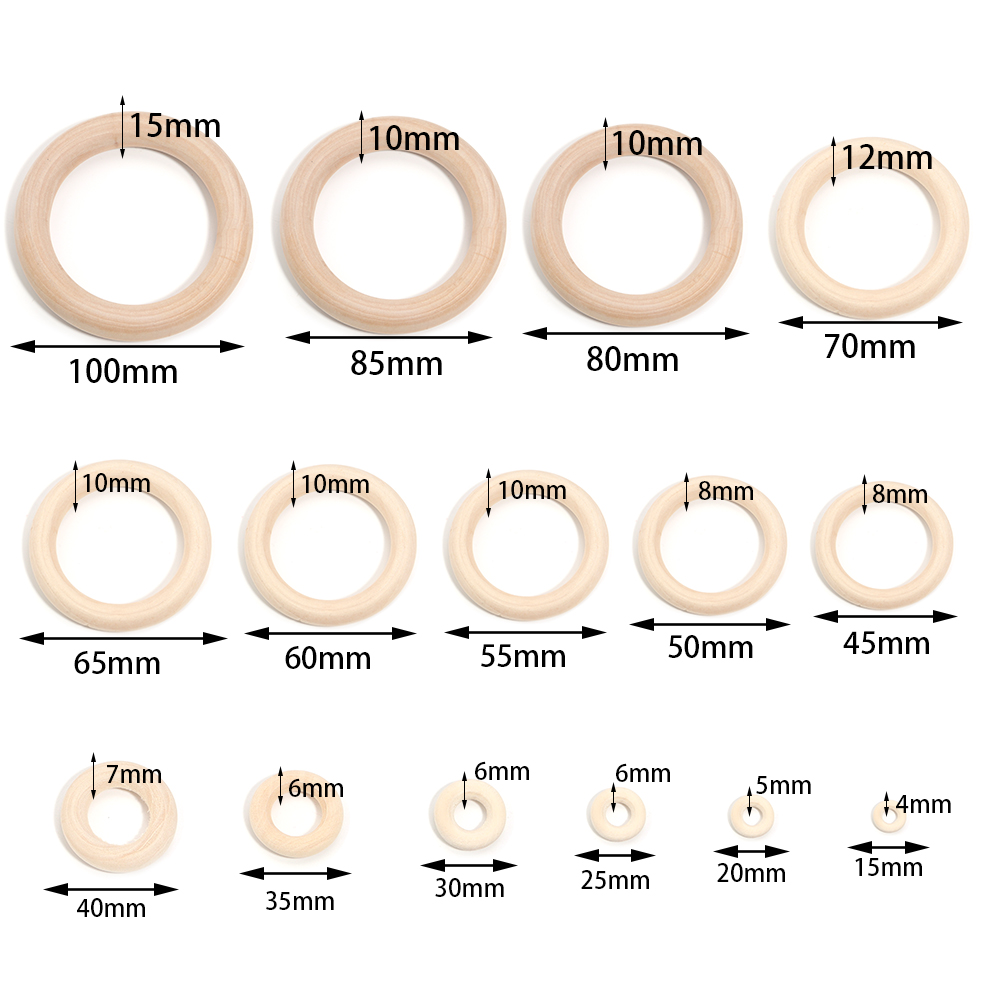 Unfinished Solid Wooden Rings  - Wood Ring Blank review and price