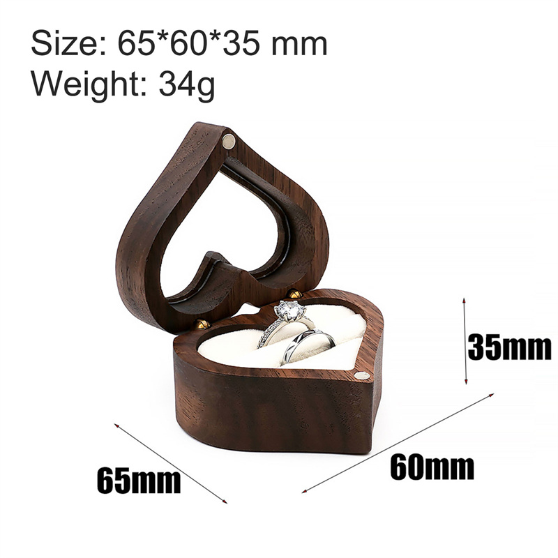 1Pcs Heart Walnut Wood Ring Bo - Wood Ring Blank review and price