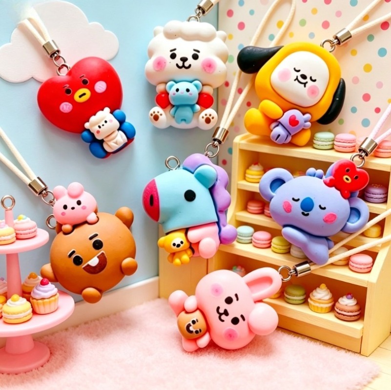 7pcs BT21 Resin Cartoon Charm  - Resin Craft Projects review and price