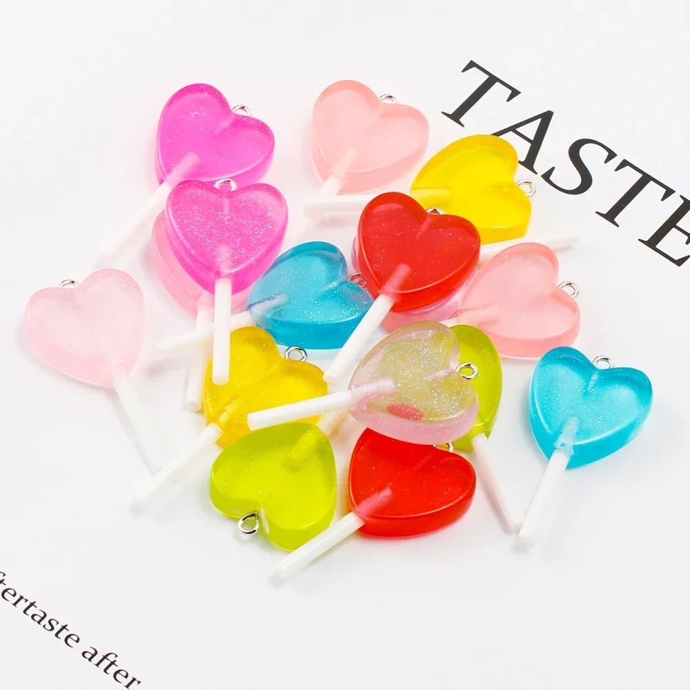 10Pcs Kawaii Sparkly Heart Lol - Resin Craft Projects review and price
