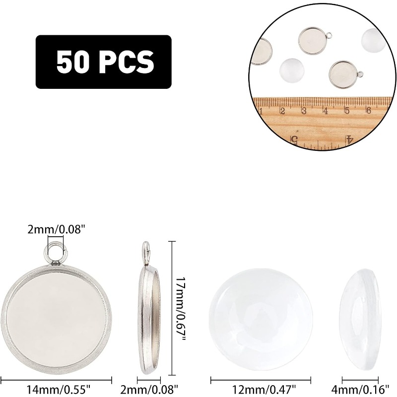 50 sets Pendant Cabochon Jewel - Bezels Set Pendant review and price